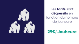 escape game besancon, meilleur escape game besancon, vesoul, dole et pontarlier : image 3 gorilles pour 3 jouheures 29 €
